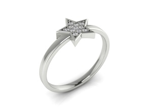 bague 95b de l'anneau le minimalisme minimalizm or d'argent bijoux imprimable l'engagement anneau mode la en mariage luxe facile lumière marque nouvelles étoiles diamant les anneaux 3d print model - Mito3D