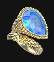 anello 96 gioielli gemma la ricchezza tesoro spilla oro stampabile anelli 3d print model - Mito3D