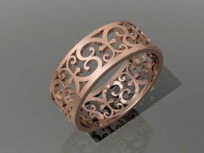 ring 97 band 3d jewelry jewellry printable model gold silver diamond design fashion original exclusive rings 3d print model - Mito3D