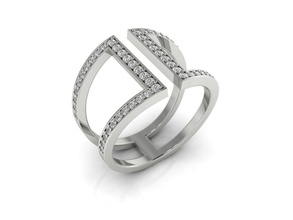 ring 98 minimalism minimalizm gold silver jewellery jewelry printable engagement fashion wedding luxury easy light brand new gem diamond rings 3d print model - Mito3D