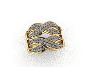 bague 98 or mode beauté diamant mariage bijou bijoux engagem anneaux 3d print model - Mito3D