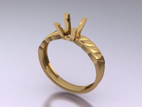 ring 98 m Schmuck gold Mode-ring sterling bedruckbar ist Mode-Schönheit Diamant-ring Hochzeit engagement Juwel solitaire Silber cad diamond engagem solitair Ringe 3d print model - Mito3D