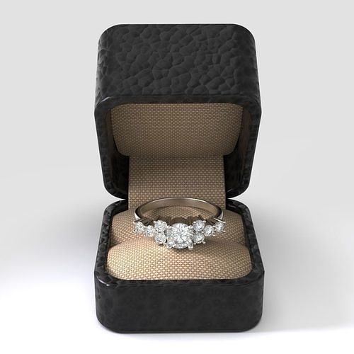 squillare 9 diamanti pronto Stampa gioielleria lusso moda Fidanzamento diamante elegante argento oro platino stampabile bianca gemma sterlina umano anelli 3D print model - Mito3D