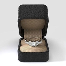 bague 9 diamants prêt impression bijoux luxe mode engagement diamant élégant argent or platine imprimable blanc gemme sterling Humain anneaux 3d print model - Mito3D