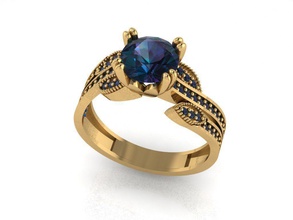anneau de 9 m bijoux or l'anneau mariage gem l'engagement joyau imprimable le diamant engagem bague fiançailles mode beauté cad en d'argent les anneaux 3d print model - Mito3D