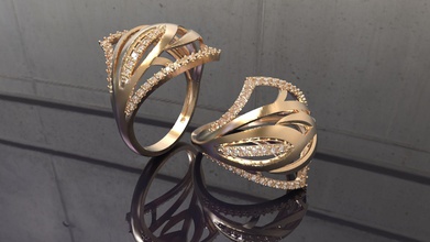 a1 ring-3010080 takı altın Gümüş taşlar gem yüzük hat 3d print model - Mito3D