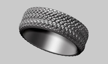 ring a11 3d print model snake jewelry jewellery fashion gold design wedding art silver printable white platinum brilliant unique rings beauty snakeskin ouroboros 3d print model - Mito3D