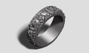 ring a17 3d print model snake jewelry jewellery fashion gold design wedding art silver printable white platinum brilliant unique rings beauty snakeskin ouroboros 3d print model - Mito3D