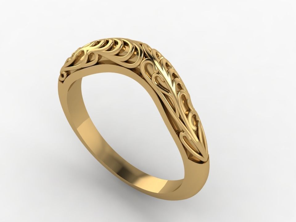 bague akr 10 bijoux or précieux imprimable argent bijou inhabituel mode luxe accessoire 3d anneaux 3D print model - Mito3D