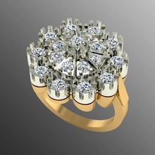 ring akr 12 jewelry luxury precious gem silver jewel printable brilliant diamond gold snowflake fashion super 3d rings 3d print model - Mito3D