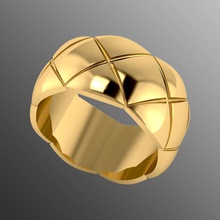 anel akr 20 jóias ouro printable da forma sterling de prata jóia anéis do moderno 3d o engajamento casamento 3d print model - Mito3D