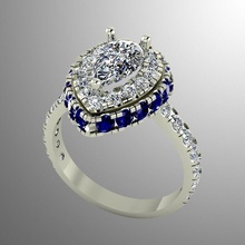 bague akr 5 bijoux de l'anneau les anneaux anneau fiançailles d'argent le diamant joyau imprimable l'engagement mode en brillant engagem or saphir ruby super 3d print model - Mito3D
