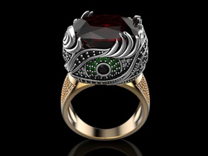 bague œil qui voit tout bijoux de l'œil tous les en voyant d'impression 3dprinted imprimable anneaux la conception l'anneau joyau or mode printabl l'impression le prototypage d'argent 3d print model - Mito3D