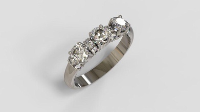 bague alliance bijoux le platine précieux de l'engagement gem luxe imprimable or d'argent en diamant anneau mode shining brillant beauté saphir ruby 3dmodel 3dprinter les anneaux 3d print model - Mito3D