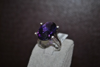 ring amethyst Schmuck diamond Diamant-ring kostbar gem Luxus engagement gold Mode Juwel genial sterling Mode-ring Ringe 3d print model - Mito3D