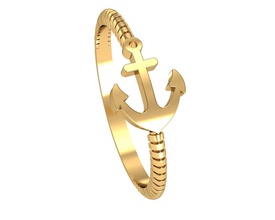 ring anchor 3djewelry beautiful brilliant cad diamond elegant fashion gem gold platinum jewelry jewelryprint jewelrywax precious printversion silver wedding rings milling 3d print model - Mito3D