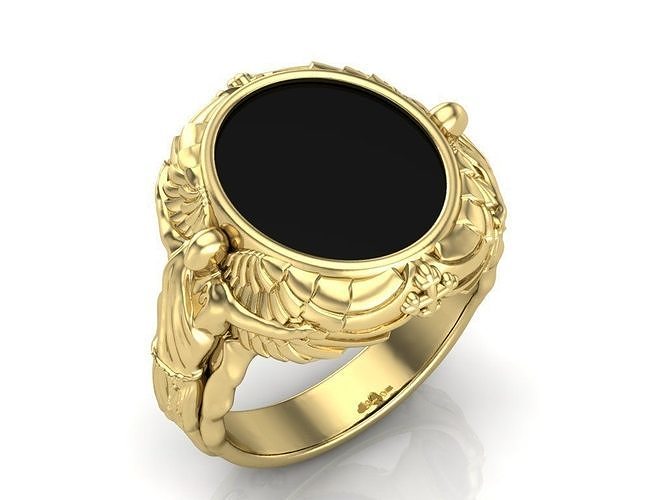Ring Engel Gold Schmuck Silber Juwel Diamant Engagement Ringe Platin Hochzeit druckbar Mode brillant Schönheit Anhänger 3D print model - Mito3D