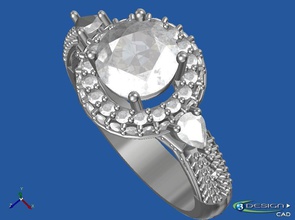 squillare anillo 25 q diamantes oro desing stampabile 3d chingon joyeria excelente vero gioielleria anelli 3d print model - Mito3D