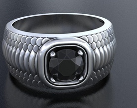 anello di animale, texture diamante 423 gioielli 3dprinted il design moda oro d'oro gioiello stampa printabl stampabile la prototipazione anelli argento animale 3d print model - Mito3D