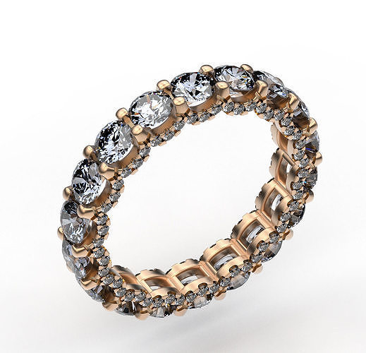 anel arqueado Casamento peso leve joias infinidade ouro prata estilo moda noivado diamante jóia imprimível esterlina joalheria argolas 3D print model - Mito3D