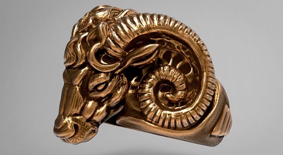 yüzük Koç nişan yüzüğü bilezik bezeme takı mücevher düğün kolye küpe erkek kol düğmeleri altın Gümüş platin Haç çapraz İsa 3d print model - Mito3D