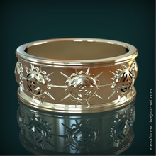 anillo de estilo art deco estrellas la joyería 3d 3dmodeling artdeco oro impresión joya jewellerydesign estrella plata stl los anillos moda y belleza simetría lujo líneas 3d print model - Mito3D