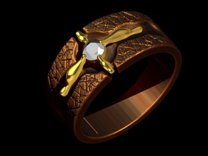 ring asphalt jewelry jewel gold gems diamond rings 3d print model - Mito3D