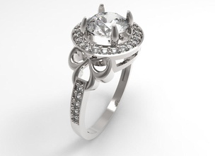 anillo de athena stl la joyería los anillos joya el diamante gem precioso compromiso boda oro piedras preciosas las gemas brillante plata platino esmeraldas 3d print model - Mito3D