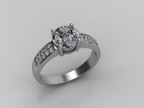 ring awnings square jewelry engagementring classical rings 3d print model - Mito3D
