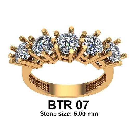 Ring b153 Anhänger Kette Solitär Ringe Gold Diamant Silber Schmuck Halskette Engagement Armbänder 3D print model - Mito3D