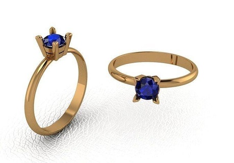 Ring b41 Schmuck Ringe Gold Diamant Silber Hochzeit Engagement Kette Solitär 3d print model - Mito3D