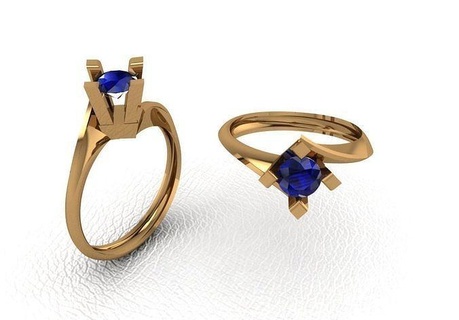 ring b594 rings diamond gold solitaire silver pendant pendants jewelry engagement necklace bracelets 3d print model - Mito3D