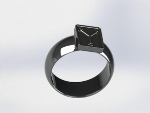 ring back future jewelry printable movie symbol backto rings 3d print model - Mito3D
