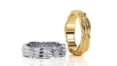 anillo banda r 0054 brillante estados unidos canadá europa compromiso boda diseño moda plata oro joya joyería curvas arete colgante pendiente 14k imprimible anillos 3d print model - Mito3D