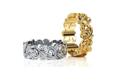 anel de banda r ba 0017 jóias brilhantes pingente eua o canadá a europa engajamento casamento 14k design moda prata ouro jóia curvas brinco printable anéis 3d print model - Mito3D