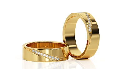 anel de banda r ba 0025 jóias brilhantes pingente eua o canadá a europa engajamento casamento 14k design moda prata ouro jóia curvas brinco printable anéis 3d print model - Mito3D
