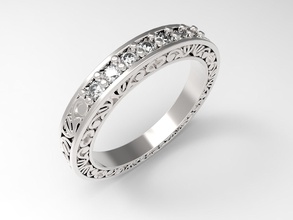 Ring Band Hochzeit Ornament Schmuck Platin wertvoll Juwel Silber Nashorn 3d 3dprint 3D Modell Ringe 3d print model - Mito3D