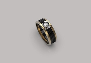 ring baraka-style jewelry gold printable fine baraka rings 3d print model - Mito3D