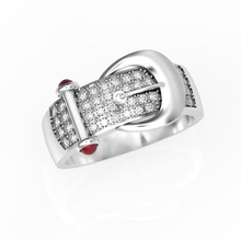 squillare cintura gioielleria moda donna argento calzature ansimare splendente gemma lusso brillante sterlina bellezza pietre 3d anelli 3d print model - Mito3D