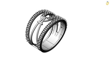 ring-Gürtel Schmuck ring 18k Gürtel Mode Steine neue design Ringe 3d print model - Mito3D