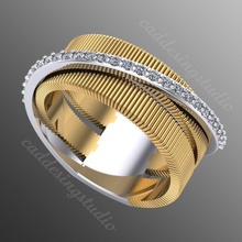 Ring bi67 Schmuck Gold Luxus Juwel leuchtenden druckbar Silber brillant Diamant Saphir Ringe 3d Platin Rubin Zubehörteil Mode 3d print model - Mito3D