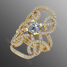 ring bi80 schmuck wertvoll gold juwel silber druckbar brillant diamant hochzeit mode finger sterling saphir ringe rubin 3d print model - Mito3D
