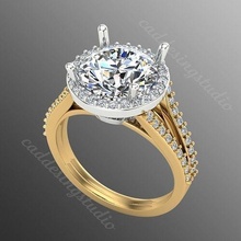 Ring bi83 Schmuck Gold Juwel Silber brillant Diamant Hochzeit Mode Finger Sterling Saphir Ringe Rubin Platin Engagement 3d print model - Mito3D