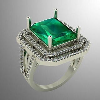 anel bi 20 joalheria luxo ouro gema imprimível prata brilhante diamante argolas moda moderno safira beleza brilhando platina diamantado 3d print model - Mito3D