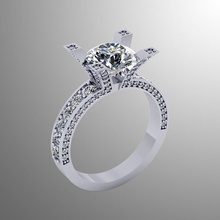 anneau bi 22 bijoux or de luxe gem précieux shining l'engagement imprimable l'anneau bague en diamant mode joyau fiançailles engagem les anneaux mariage 3d print model - Mito3D