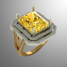 anillo de bi 25 la joyería oro brillante precioso accesorio navidad plata joya diamante moda engagem diamant zafiro ruby los anillos del moderno solitario 3d print model - Mito3D