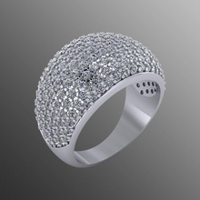 bague bi 28 brillant bijoux bijou anneaux moderne mode diamant super précieux accessoire paver solitaire or argent luxe 3d print model - Mito3D