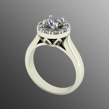 ring bi 32 jewelry gem precious gold shining engagement silver jewel brilliant diamond fashion beauty rings modern engagem 3d 3d print model - Mito3D