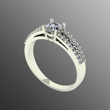 anel bi 34 joalheria ouro luxo gema noivado prata jóia diamante moda moderno engagem acessório jóias argolas 3d print model - Mito3D