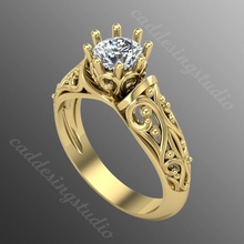 anneau bi 54 de l'anneau bijoux or les anneaux imprimable gem le diamant la beauté d'argent platine prototypage mariage l'engagement joyau saphir pierres précieuses précieux mode bague en 3d print model - Mito3D